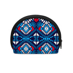 Blue And Red Aztec Pattern Print Coin Purse