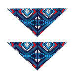 Blue And Red Aztec Pattern Print Dog Bandana