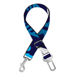 Blue And Red Aztec Pattern Print Dog Seat Belt