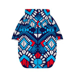 Blue And Red Aztec Pattern Print Dog Zip Up Hoodie