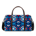 Blue And Red Aztec Pattern Print Duffel Bag