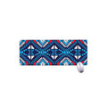 Blue And Red Aztec Pattern Print Extended Mouse Pad