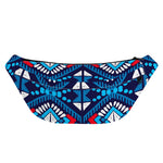 Blue And Red Aztec Pattern Print Fanny Pack