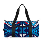 Blue And Red Aztec Pattern Print Gym Bag