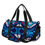Blue And Red Aztec Pattern Print Gym Bag
