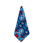 Blue And Red Aztec Pattern Print Hand Towel