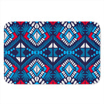 Blue And Red Aztec Pattern Print Indoor Door Mat