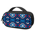 Blue And Red Aztec Pattern Print Portable Cooler Travel Case