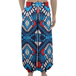 Blue And Red Aztec Pattern Print Lantern Pants