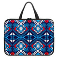 Blue And Red Aztec Pattern Print Laptop Sleeve With Handle