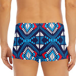 Blue And Red Aztec Pattern Print Men's Short Boxer Briefs