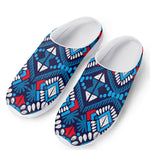 Blue And Red Aztec Pattern Print Mesh Casual Shoes
