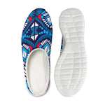 Blue And Red Aztec Pattern Print Mesh Casual Shoes