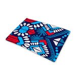 Blue And Red Aztec Pattern Print Pet Cooling Mat Cover