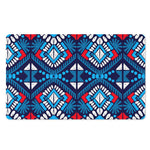 Blue And Red Aztec Pattern Print Polyester Doormat