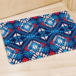 Blue And Red Aztec Pattern Print Polyester Doormat