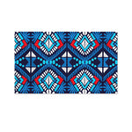 Blue And Red Aztec Pattern Print Polyester Flag
