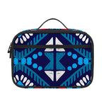 Blue And Red Aztec Pattern Print Portable Lunch Bag