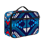 Blue And Red Aztec Pattern Print Portable Lunch Bag
