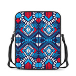 Blue And Red Aztec Pattern Print Rectangular Crossbody Bag