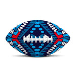 Blue And Red Aztec Pattern Print Rugby Ball