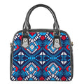 Blue And Red Aztec Pattern Print Shoulder Handbag