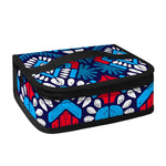Blue And Red Aztec Pattern Print Small Lunch Bag