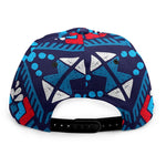 Blue And Red Aztec Pattern Print Snapback Cap