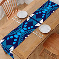 Blue And Red Aztec Pattern Print Table Runner