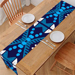 Blue And Red Aztec Pattern Print Table Runner