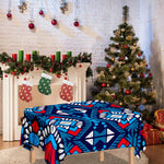 Blue And Red Aztec Pattern Print Tablecloth