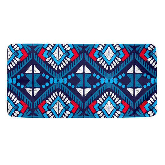 Blue And Red Aztec Pattern Print Towel