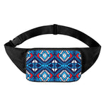 Blue And Red Aztec Pattern Print Waist Bag