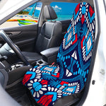 Blue And Red Aztec Pattern Print Waterproof Car Seat Cover