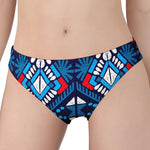 Blue And Red Aztec Pattern Print Women's Panties