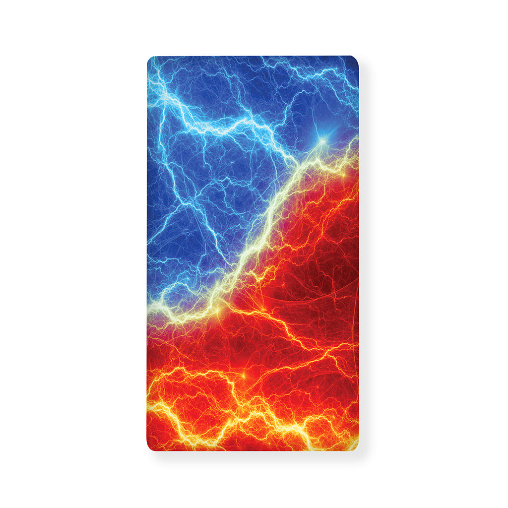 Blue And Red Lightning Print Baby Crib Sheet