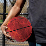 Blue And Red Lightning Print Basketball