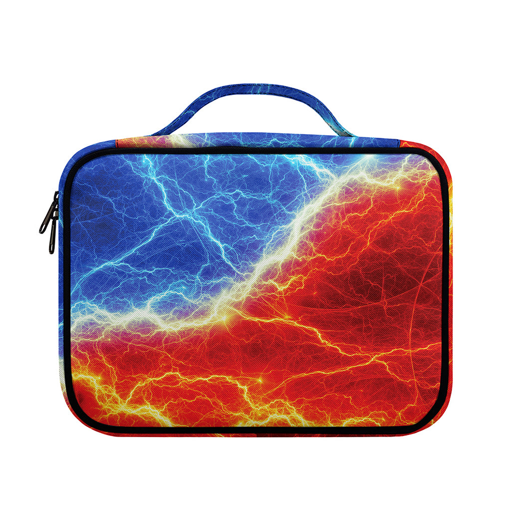 Blue And Red Lightning Print Briefcase Bible Bag