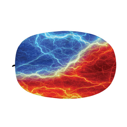 Blue And Red Lightning Print Car Side Mirror Covers