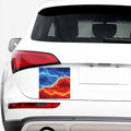 Blue And Red Lightning Print Car Sticker