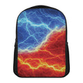 Blue And Red Lightning Print Casual Backpack