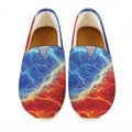 Blue And Red Lightning Print Casual Shoes