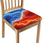 Blue And Red Lightning Print Chair Cushion Cover