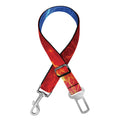 Blue And Red Lightning Print Dog Seat Belt