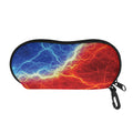 Blue And Red Lightning Print Glasses Case