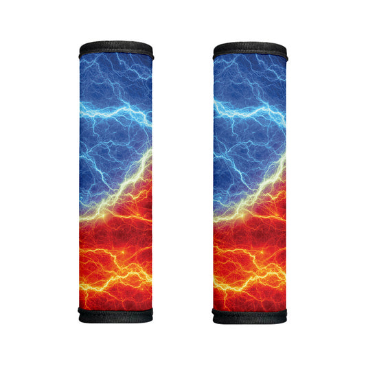 Blue And Red Lightning Print Handle Covers