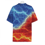 Blue And Red Lightning Print Hawaiian Shirt
