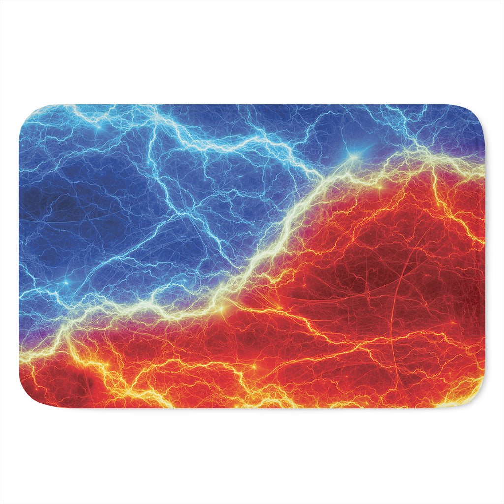 Blue And Red Lightning Print Indoor Door Mat