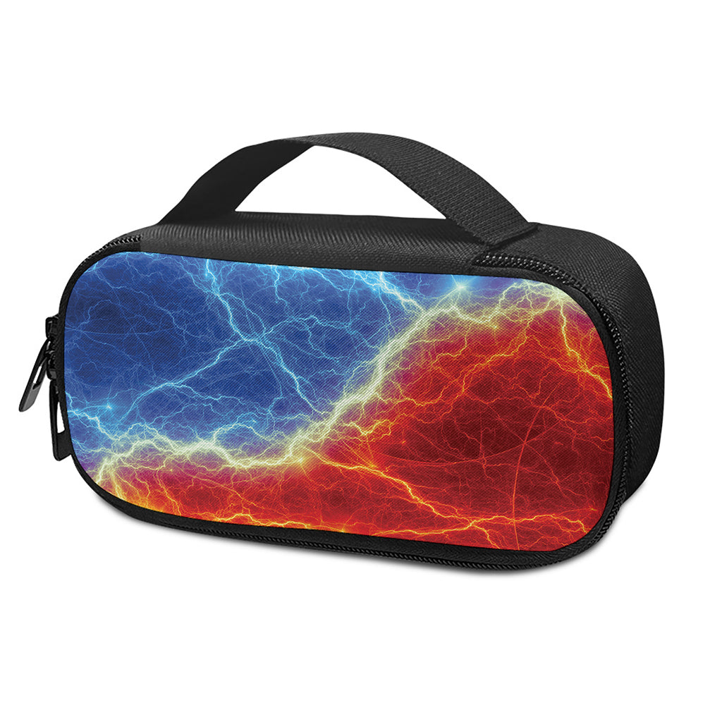 Blue And Red Lightning Print Insulin Cooler Travel Case