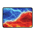 Blue And Red Lightning Print Kitchen Mat